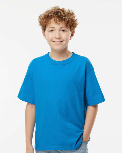 M&O Youth Gold Soft Touch T-Shirt 4850 #colormdl_Turquoise