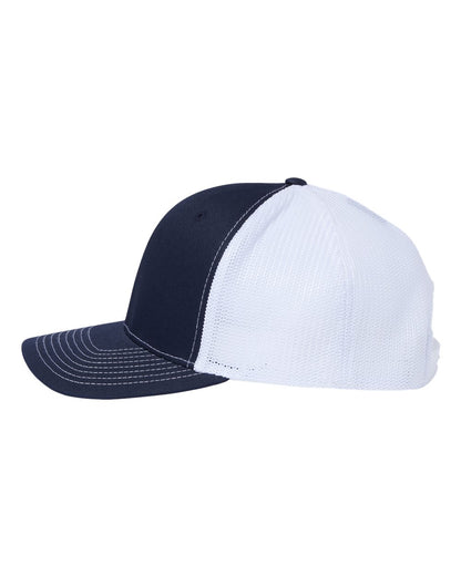 Richardson 112+ R-Flex Adjustable Trucker Cap 112PL #color_Navy/ White