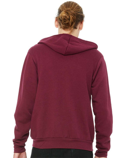 BELLA + CANVAS Sponge Fleece Full-Zip Hoodie 3739 #colormdl_Maroon