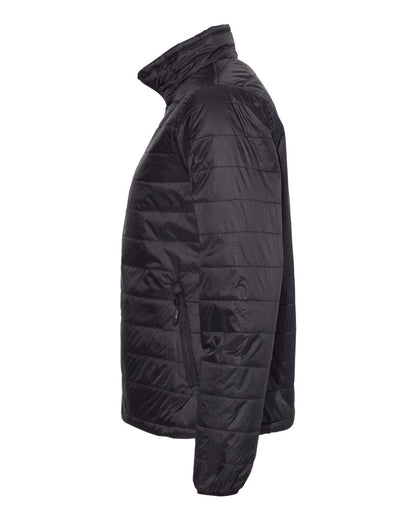 Independent Trading Co. Women's Puffer Jacket EXP200PFZ #color_Black
