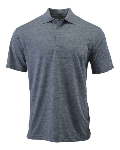 Paragon Men's Dakota Striated Heather Polo 130 #color_Steel Grey Heather