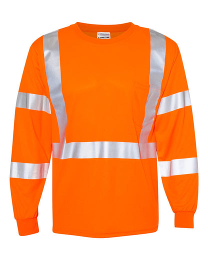 Kishigo Unisex Long Sleeve Class 3 T-Shirt 9145-9146 #color_Orange