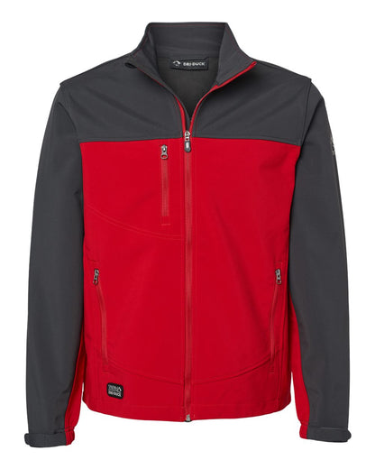 DRI DUCK Men's Tall Motion Soft Shell Jacket 5350T #color_Red/ Charcoal