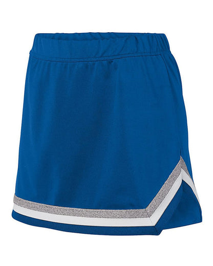 Augusta Sportswear Girls' Pike Skirt 9146 #color_Royal/ White/ Metallic Silver