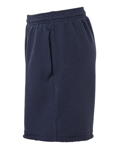 BELLA + CANVAS Women's Cutoff Fleece Shorts 3787 #color_Navy