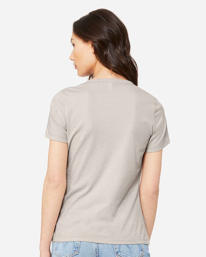 BELLA + CANVAS Women's Relaxed Heather CVC V-Neck Tee 6405CVC #colormdl_Heather Dust