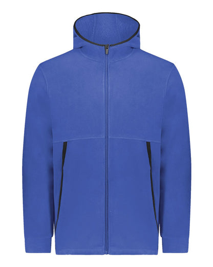 Augusta Sportswear Eco Revive™ Polar Fleece Hooded Full-Zip Jacket 6858 #color_Royal