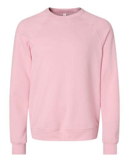 BELLA + CANVAS Sponge Fleece Raglan Crewneck Sweatshirt 3901 #color_Pink