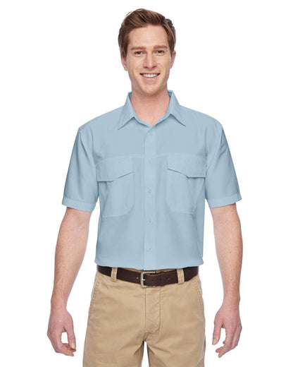 Harriton Men's Key West Short Sleeve Performance Staff Shirt M580 #colormdl_Cloud Blue