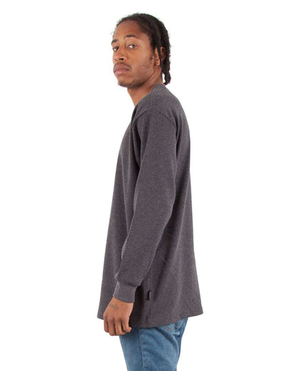 Shaka Wear Unisex Thermal T-Shirt SHTHRM #colormdl_Charcoal Grey Heather