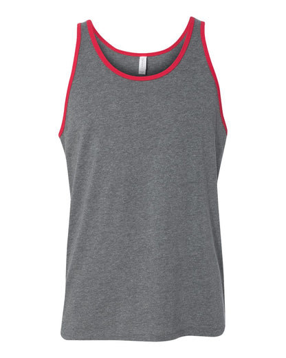 BELLA + CANVAS Jersey Tank 3480 #color_Deep Heather/ Red