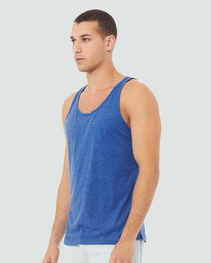 BELLA + CANVAS Triblend Tank 3484 #colormdl_True Royal Triblend