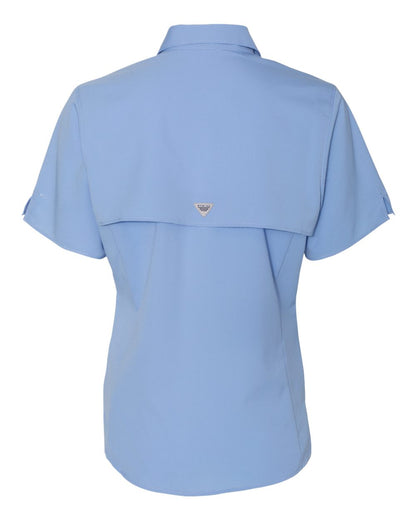 Columbia Women's PFG Tamiami™ II Short Sleeve Shirt 212466 #color_White Cap Blue
