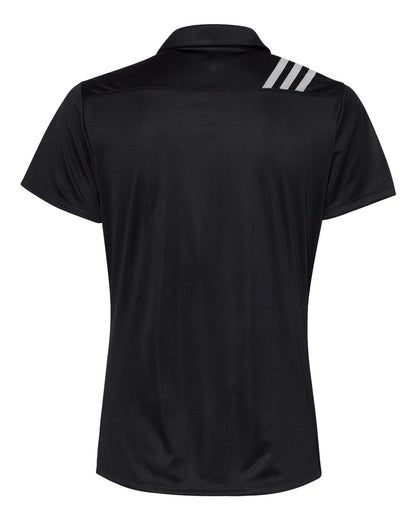 Adidas Women's 3-Stripes Shoulder Polo A325 #color_Black/ White
