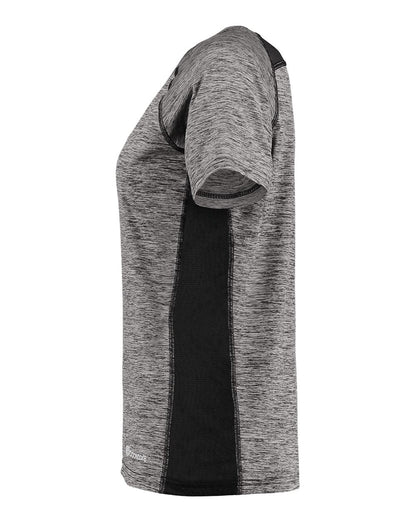 Holloway Women's Electrify CoolCore® V-Neck T-Shirt 222771 #color_Black Heather