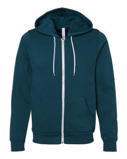 BELLA + CANVAS Sponge Fleece Full-Zip Hoodie 3739 #color_Atlantic