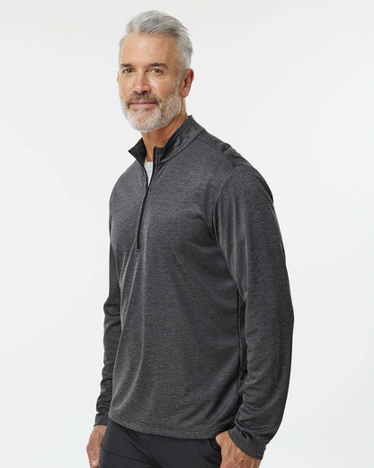 Adidas Men's Space Dyed Quarter-Zip Pullover A593 #colormdl_Black Melange