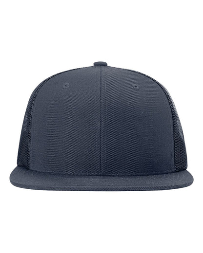Richardson Wool Blend Flat Bill Trucker Cap 511 #color_Navy/ Navy