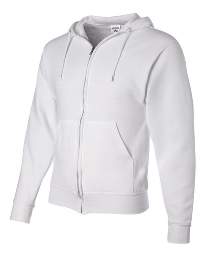 JERZEES Unisex NuBlend® Full-Zip Hooded Sweatshirt 993MR #color_White