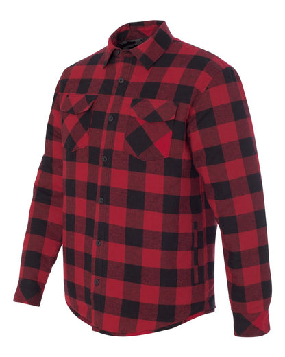 Burnside Quilted Flannel Shirt Jacket 8610 #color_Red/ Black Buffalo