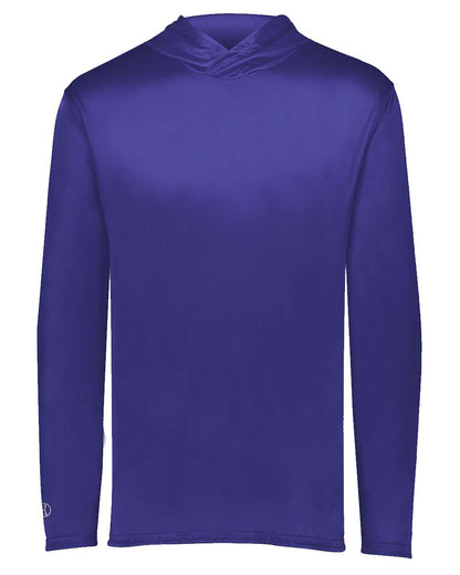 Holloway Men's Momentum Hooded Long Sleeve T-Shirt 222830 #color_Purple