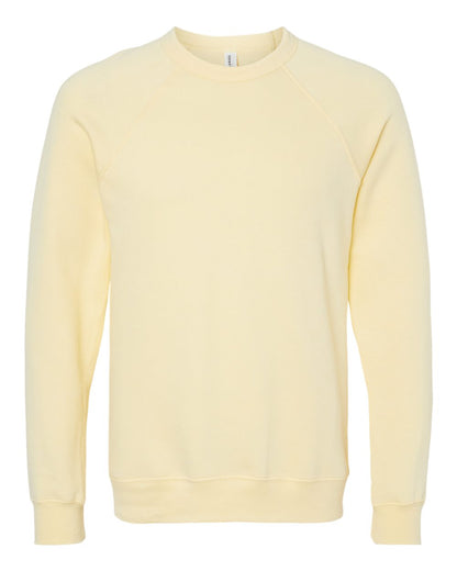 BELLA + CANVAS Sponge Fleece Raglan Crewneck Sweatshirt 3901 #color_French Vanilla