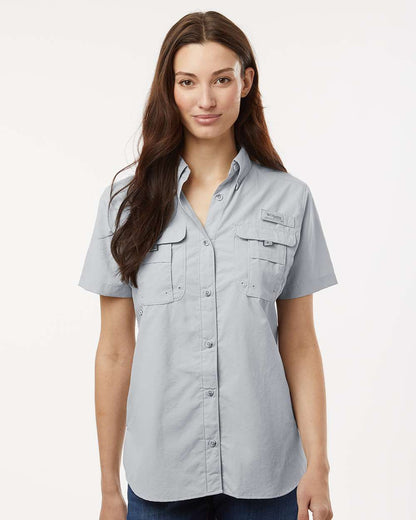Columbia Women's PFG Bahama™ Short Sleeve Shirt 212473 #colormdl_Cool Grey