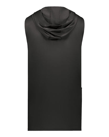 Holloway Unisex CoolCore® Sleeveless Hooded T-Shirt 222590 #color_Black