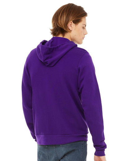 BELLA + CANVAS Sponge Fleece Full-Zip Hoodie 3739 #colormdl_Team Purple