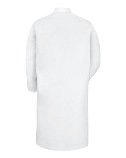 Red Kap Unisex Butcher Coat with Exterior Chest Pocket KS62 #color_White