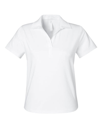 Glyder Women's Fairway Marbled Jersey Polo PDP7058 #color_White