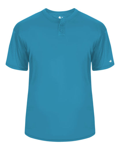 Alleson Athletic Men's B-Core Placket Jersey 7930 #color_Electric Blue