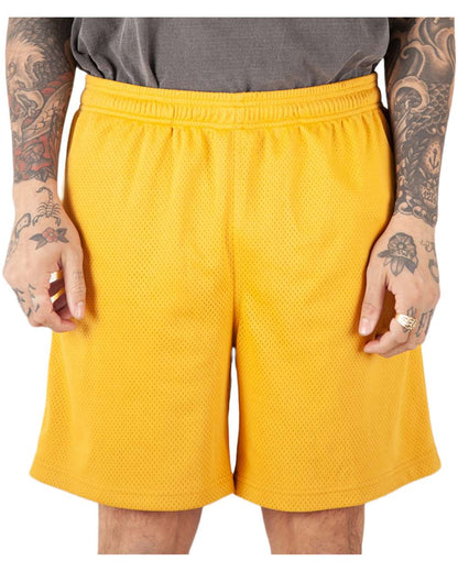Shaka Wear Men's Mesh PE Gym Shorts SHMPS #colormdl_Mustard