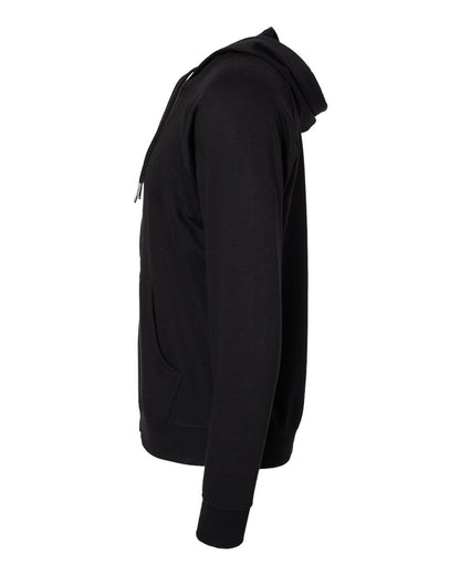 Independent Trading Co. Unisex Icon Lightweight Loopback Terry Full-Zip Hooded Sweatshirt SS1000Z #color_Black