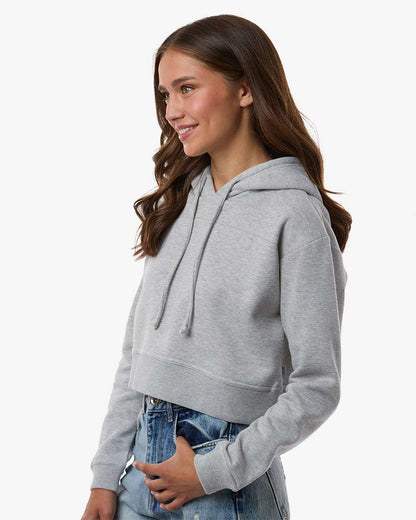 Boxercraft Women's Cropped Fleece Hooded Sweatshirt BW5404 #colormdl_Oxford Heather