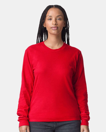 American Apparel Unisex Fine Jersey Long Sleeve Tee 2007 #colormdl_Red