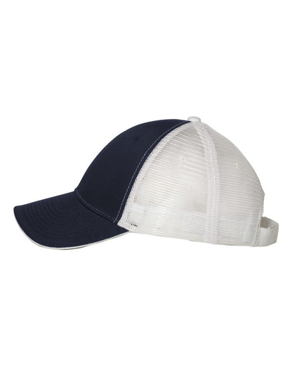 Valucap Sandwich Trucker Cap S102 #color_Navy/ White