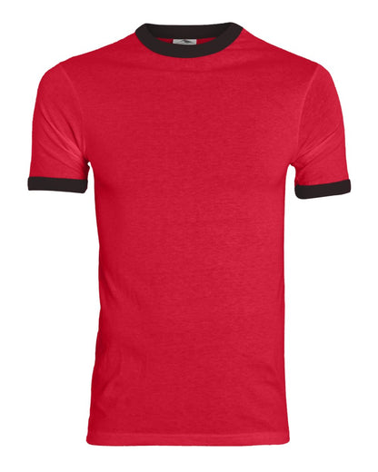 Augusta Sportswear 50/50 Ringer T-Shirt 710 #color_Red/ Black