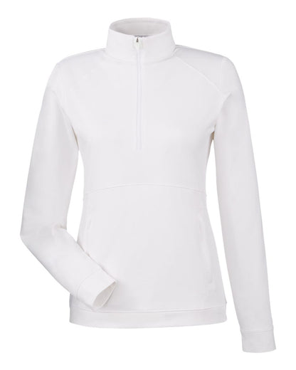 Puma Golf Women's Cloudspun Rockaway Quarter-Zip Pullover 535516 #color_Bright White