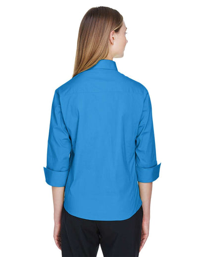 Devon & Jones Women's Perfect Fit™ Three-Quarter Sleeve Stretch Poplin Dress Shirt DP625W #colormdl_French Blue