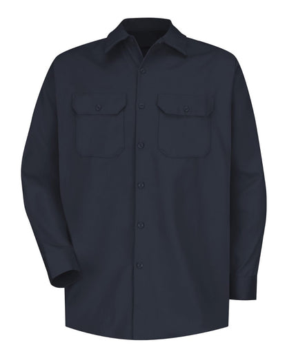 Red Kap Men's Deluxe Heavyweight Cotton Shirt SC70 #color_Dark Navy