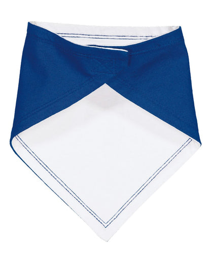 Rabbit Skins Infant Premium Jersey Bandana Bib 1012 #color_Royal/ White