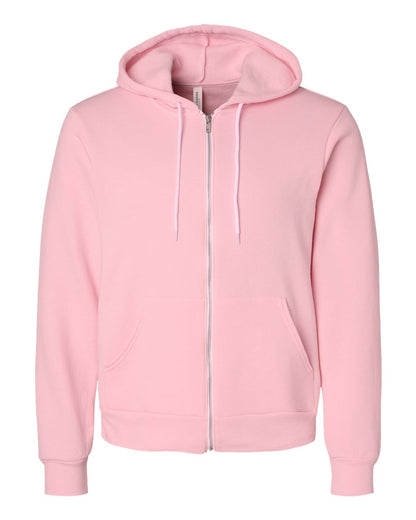 BELLA + CANVAS Sponge Fleece Full-Zip Hoodie 3739 #color_Pink