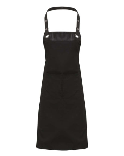 Artisan Collection by Reprime Espresso Bib Apron RP123 #color_Black/ Black