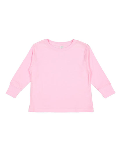 Rabbit Skins Toddler Fine Jersey Long Sleeve Tee 3302 #color_Pink