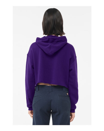 BELLA + CANVAS Women's Crop Fleece Hoodie 7502 #colormdl_Team Purple