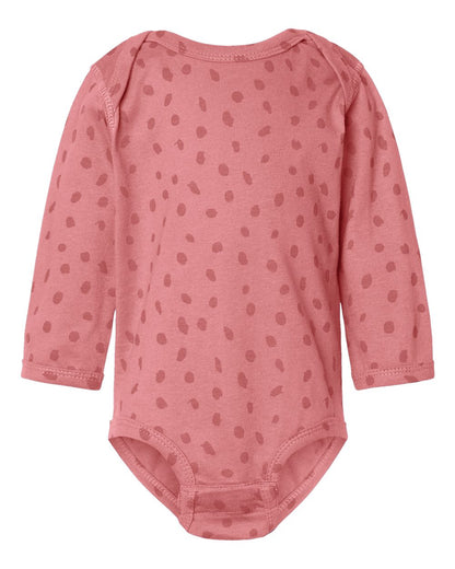 Rabbit Skins Infant Fine Jersey Long Sleeve Bodysuit 4421 #color_Mauvelous Spot