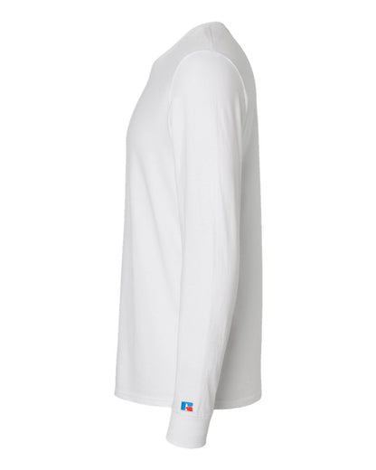 Russell Athletic Unisex Combed Ringspun Long Sleeve T-Shirt 600LRUS #color_White