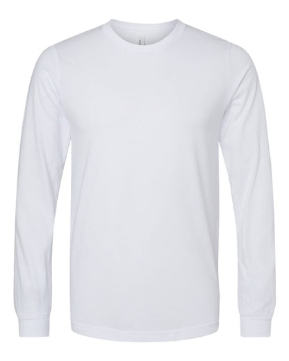 BELLA + CANVAS Heather CVC Long Sleeve Tee 3501CVC #color_Solid White Blend