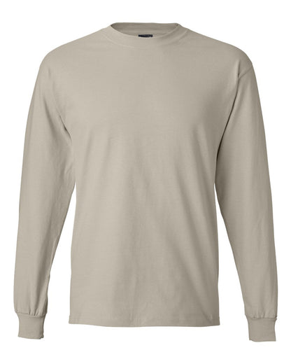 Hanes Unisex Beefy-T® Long Sleeve T-Shirt 5186 #color_Sand
